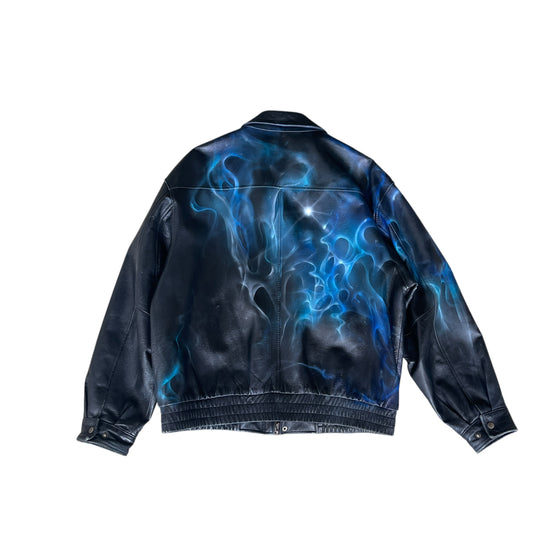 1/1 airbrushed leather jacket