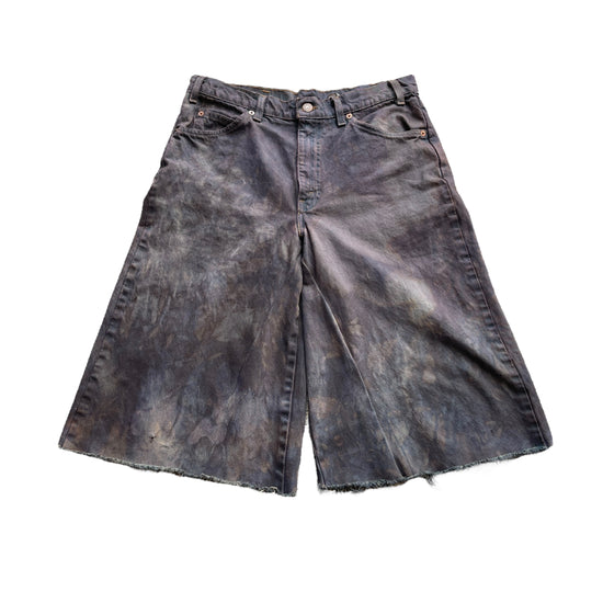 Charcoal Dyed Denim Shorts